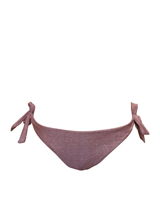 Eriphyle Bikini Slip with Laces Ash Rose