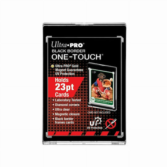 Ultra Pro Black Border UV One-Touch Magnetic Holder Toploader Standard Size Black
