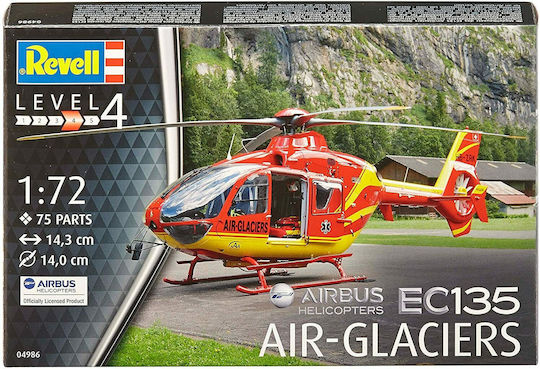 Revell Planes Series EC135 Air-Glaciers Φιγούρα Μοντελισμού Ελικόπτερο σε Κλίμακα 1:72 14.3εκ.