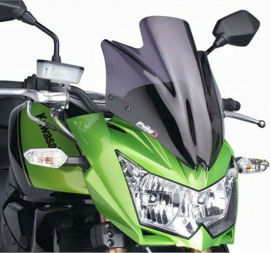 Puig Motorcycle Windshield & Windscreen Tinted Visor for Kawasaki Z750 Sport Dark Smoke 2007-2012 4523F
