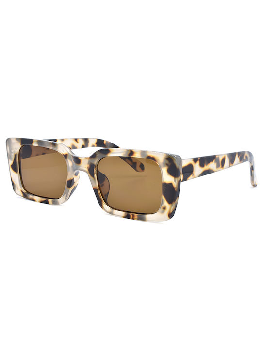 Awear Chelsea Women's Sunglasses with Multicolour Acetate Frame and Brown Lenses Leopard