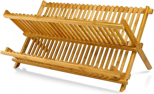 Отцедник За Мивка От Дърво Кафяв 45x33x22см