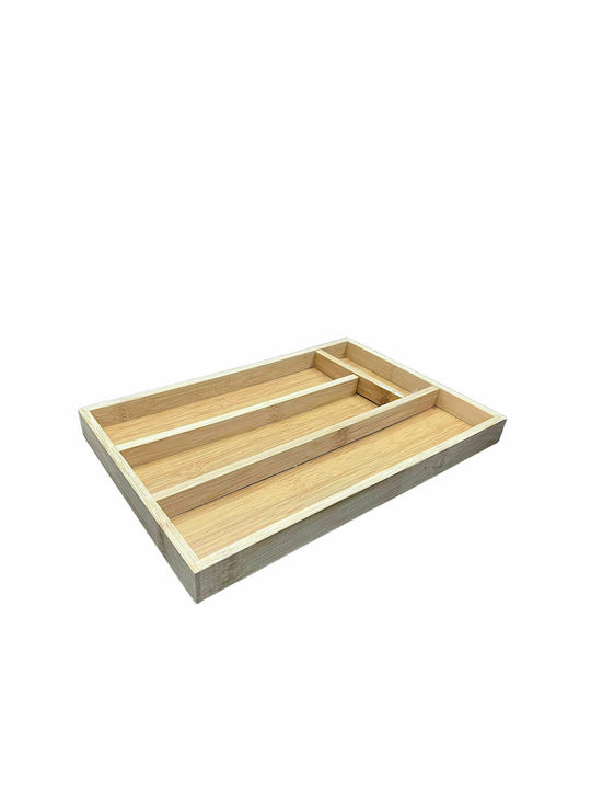 Wooden Drawer Cutlery Tray 33.5x22x3cm Brown