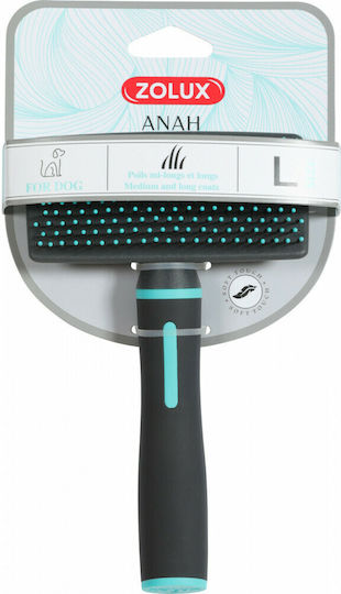 Zolux ANAH Super Brush Large for Misc Hair Lengths for Coat Grooming Turquoise