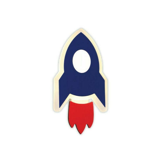 Aca Led Kids Wall Light Nasa Blue Aca Led Kids Wall Light Nasa Blue