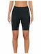 Schulung Frauen Fahrrad Leggings Hochgeschnitten Schwarz
