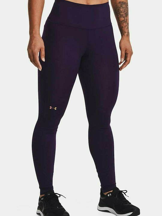 Under Armour Rush Frauen Lang Leggings Hochgeschnitten Marineblau