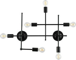 GloboStar Piping Vintage Wall Lamp E27 66cm Black