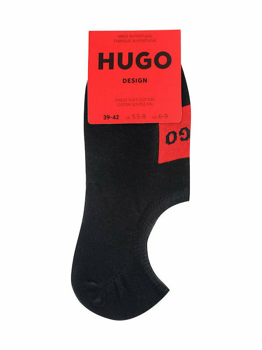 Hugo Label Cc Ανδρικές Μονόχρωμες Κάλτσες Μαύρες 2Pack