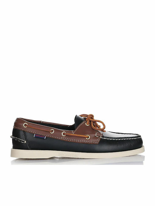 Portland Δερμάτινα Ανδρικά Boat Shoes σε Καφέ Χρώμα