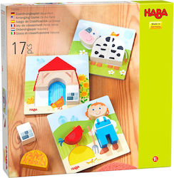 Дървено Детски Пъзел с Шипове Ферма за 1,5+ години+ Години 17бр Haba