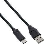 InLine USB 2.0 Cable USB-C male - USB-A male Μαύρο 1m (35731)