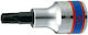 King Tony Bit-Stecknuss mit Torx-Bit und Antriebsvierkant 1/2'' Größe T45 1Stück