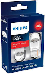 Philips Lamps W21W LED Red 2pcs