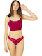 Linda Femeie Brazilia cu Dantelă Burgundy