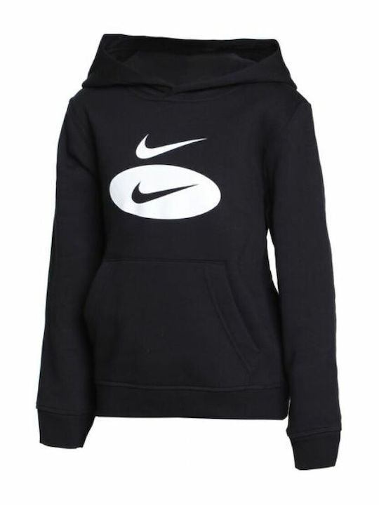 Nike Παιδικό Φούτερ με Κουκούλα και Τσέπες Μαύρ...