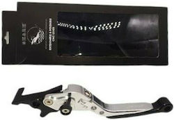 Shark Racing Bremshebel für Motorräder Einstellbar für Honda Astrea Supra 100 / Innova 125 Silber 32201511
