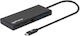Manhattan USB-C Docking Station με HDMI 4K PD Ethernet και συνδεση 2 Οθονών Μαύρο (152747)