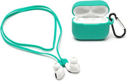 Legami Milano Air'n Go Hülle Silikon mit Haken in Türkis Farbe für Apple AirPods Pro Legami Milano Air'n Go Hülle Silikon mit Haken in Türkis Farbe für Apple AirPods Pro