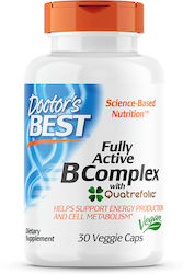 Doctor's Best Fully Active B Complex with Quatrefolic Βιταμίνη 60 φυτικές κάψουλες