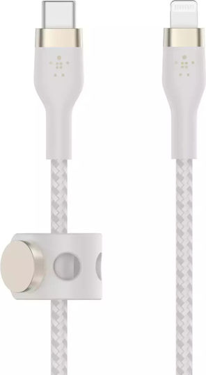 Belkin BoostCharge Pro Flex Braided USB-C to Lightning Cable 15W White 3m (CAA011BT3MWH)