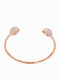 Folli Follie Women's Bracelet Handcuffs Made of Gold Plated Steel 17cm