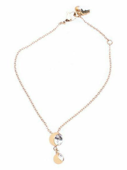Folli Follie Women's Chain Bracelet in Gold Plated Steel 22cm