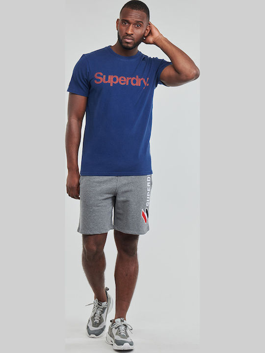 Code Sl Applique Sweat Αθλητική Ανδρική Βερμούδα Γκρι