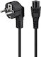 Goobay Schuko - IEC C5 Cable 3m Μαύρο 44877