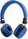 Streetz HL-BT401 Ασύρματα / Ενσύρματα On Ear Ακουστικά με 22 ώρες Λειτουργίας Μπλε