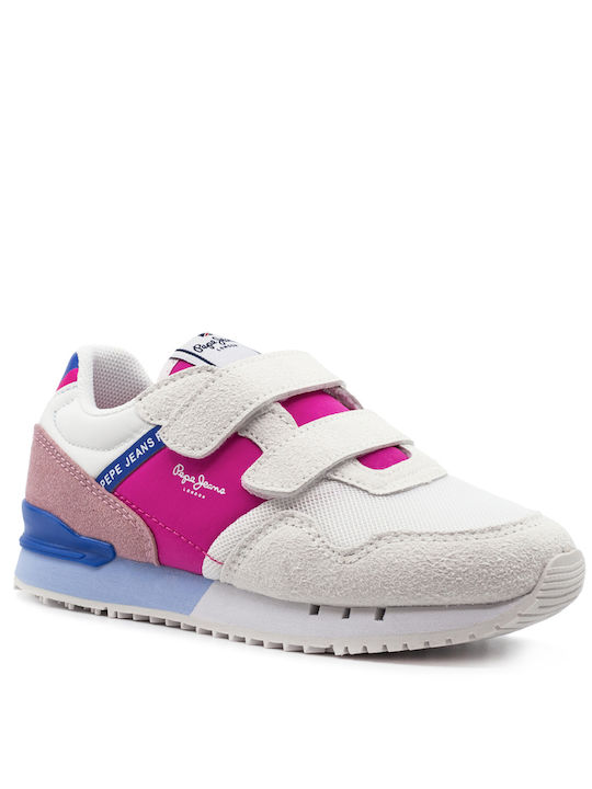London One Παιδικά Sneakers με Σκρατς Λευκά