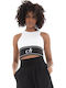 Γυναικείο Crop Top Αμάνικο Καλοκαιρινό Λευκό