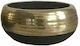 Art et Lumiere Διακοσμητικό Βάζο Κεραμικό Χρυσό/Μαύρο 30x15.5cm