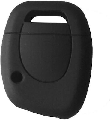 Silicone Car Key Cover Case with 1 Buttons for Renault Black