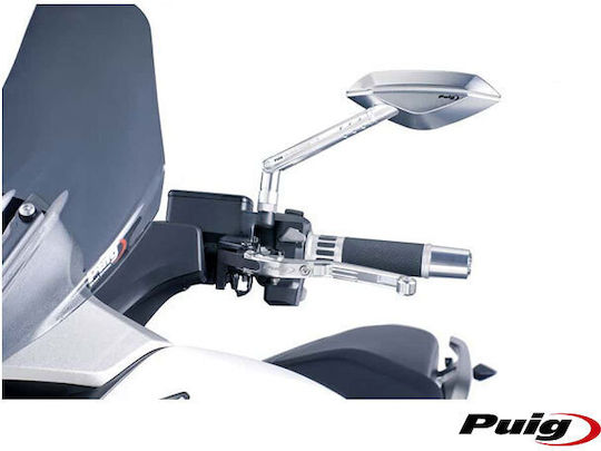 Puig Motorcycle Mirror for Kawasaki KLE 500 1pcs Silver