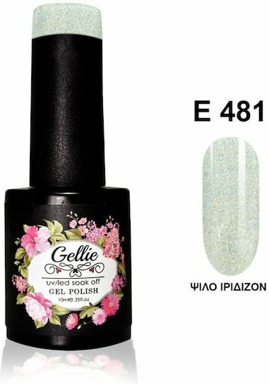 Gellie Semipermanent Lac de Unghii E 481 cu Glitter 10ml 1buc