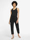 Nike Dri-Fit Yoga Γυναικεία Αμάνικη Ολόσωμη Φόρμα Μαύρη