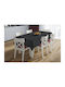 Dimcol Tablecloth Stain Resistant Panama Black 140x180cm