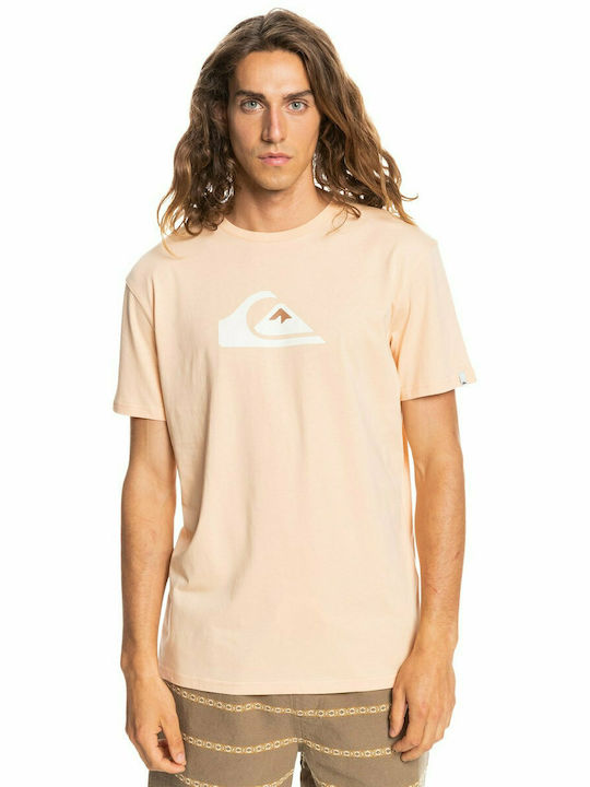 Quiksilver Comp T-shirt Bărbătesc cu Mânecă Scurtă Bej