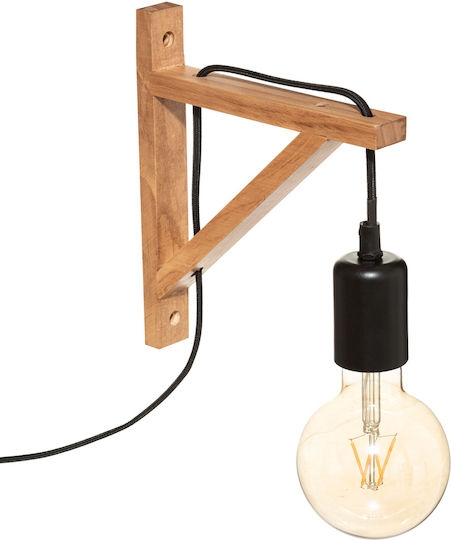 Atmosphera Wild Wall Lamp with Plug Brown 19x19x3cm Atmosphera Wild Wall Lamp with Plug Brown 19x19x3cm