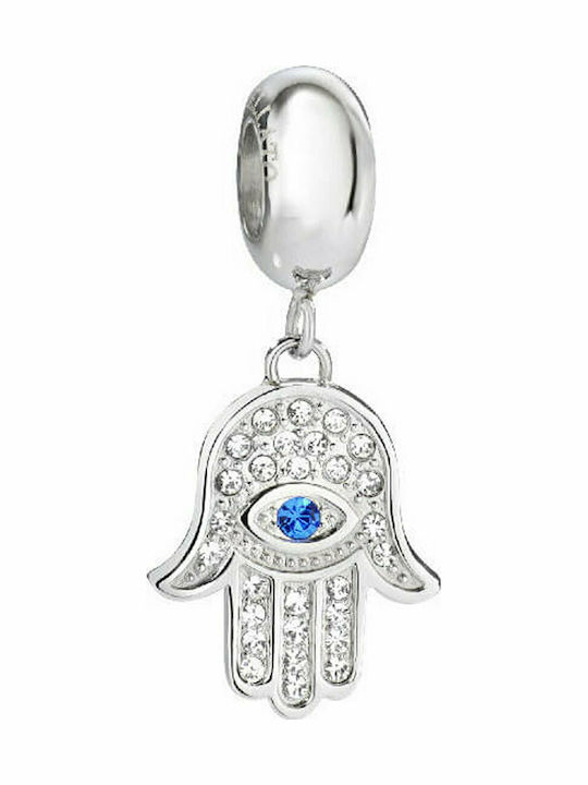Morellato Charm Hand of Fatima in Gold Plated Steel Blue Hand of Fatima