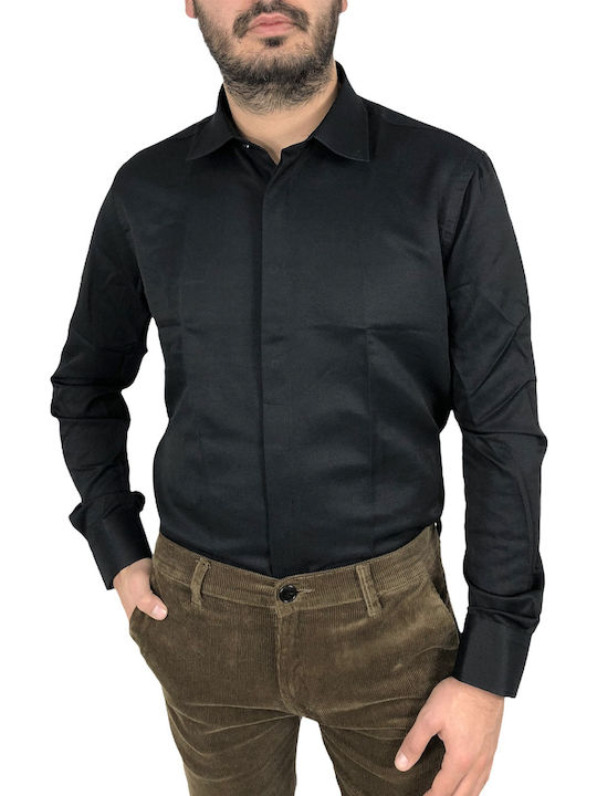Dash&Dot Cotton Shirt Black