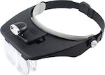 Safety Glasses with Magnification with Transparent Lenses and LED Light