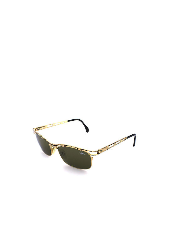 Cazal Women's Sunglasses with Gold Metal Frame and Green Lens 994 498