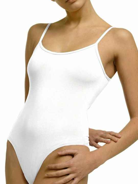Lingerie Spaghetti Strap Bodysuit White