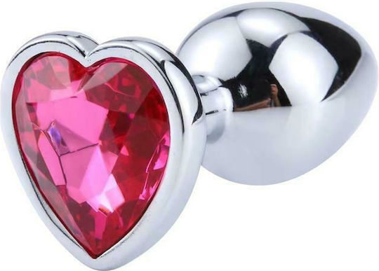 LateToBed AfterDark Anal Plug & Heart Jewel Πρωκτική Σφήνα Medium Rose Coral