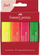 Faber-Castell Fluo Textmarker Mehrfarbig