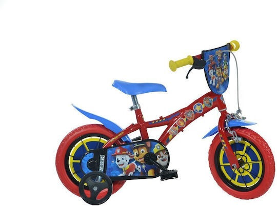 Dino Paw Patrol 12" Bicicletă pentru copii BMX Roșu