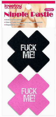 Lovetoy Pack Nipple Covers Cross Black / Pink