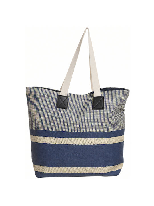 MiandMi Beach Bag Blue with Stripes